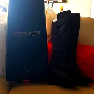 CHARLES BROWN LEATHER BOOTS